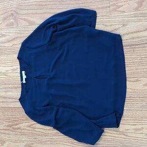 3 for $20 Bundle Sale! Pants Store blue sheer blouse with 3/4 sleeves size small
